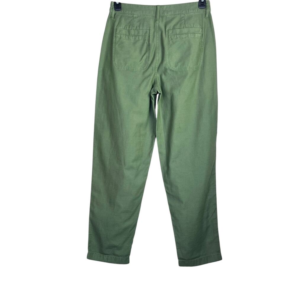 J.Crew Camp Utility Pant Tapered Leg 100% Cotton in Green Style AQ636 Sz. 6 Tall - Picture 3 of 10